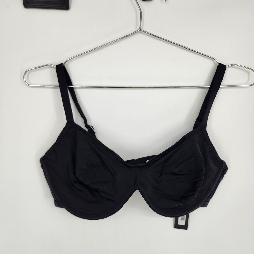 LOUNGE 36DD Black Barely‎ There Plunge Bra NWT
